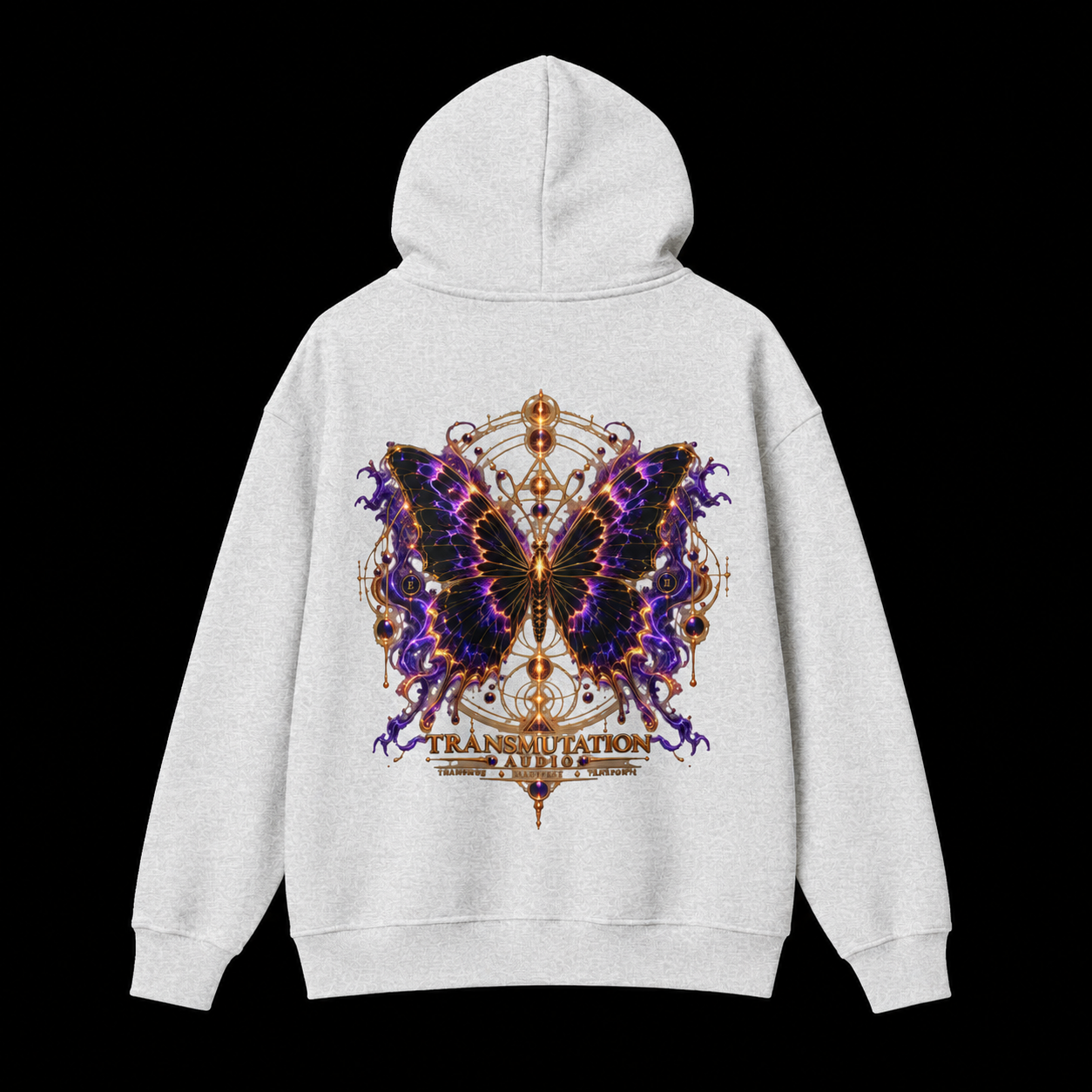 Butterfly Transformation Hoodie — Purple Gothic Metamorphosis Sweatshirt