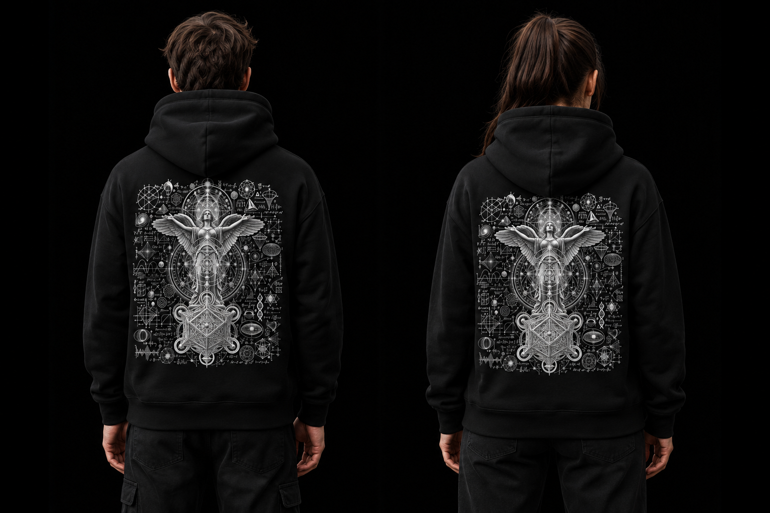 Metatron Hoodie Intricate M Backprint Sweatshirt