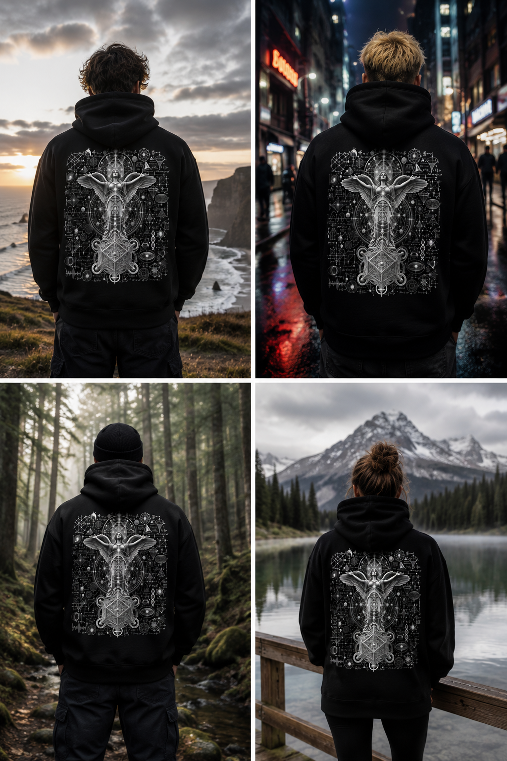 Metatron Hoodie Intricate M Backprint Sweatshirt