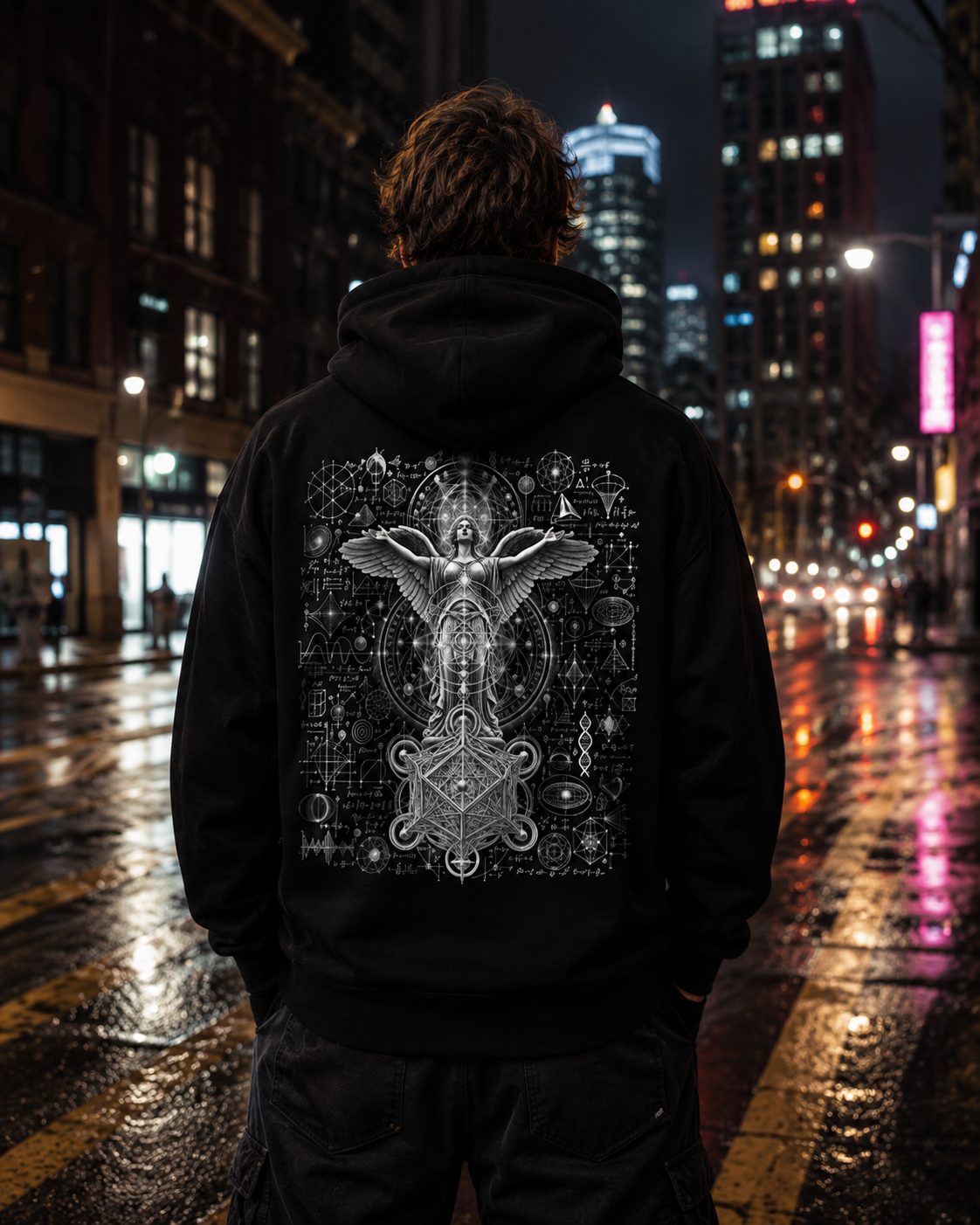 Metatron Hoodie Intricate M Backprint Sweatshirt