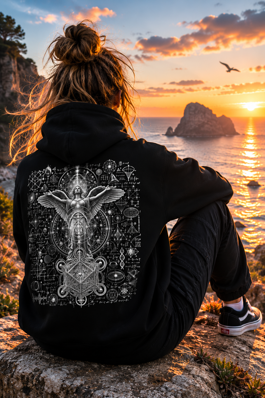Metatron Hoodie Intricate M Backprint Sweatshirt