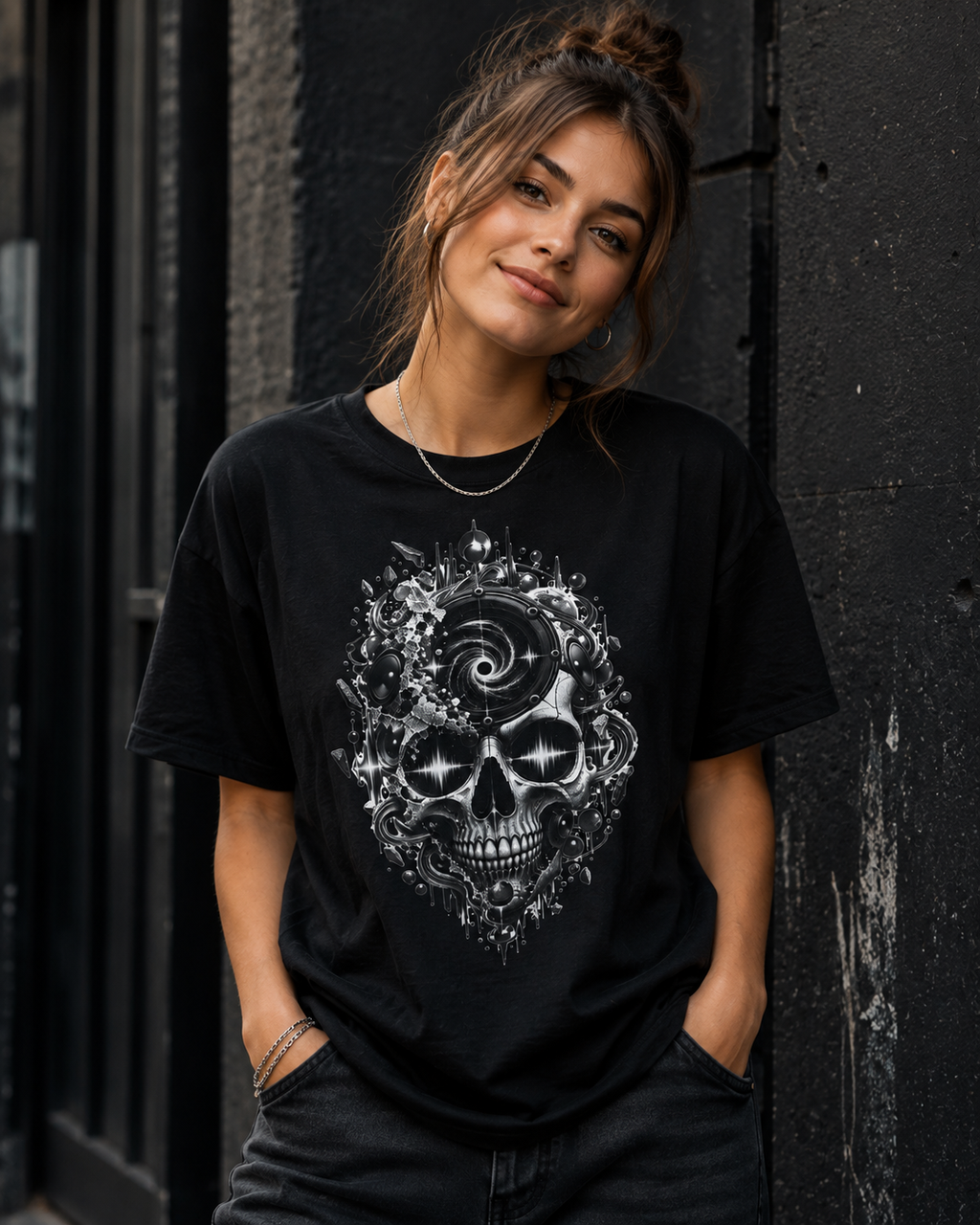 Skull Mandala Tee — Mystic Floral Skull Graphic T-Shirt