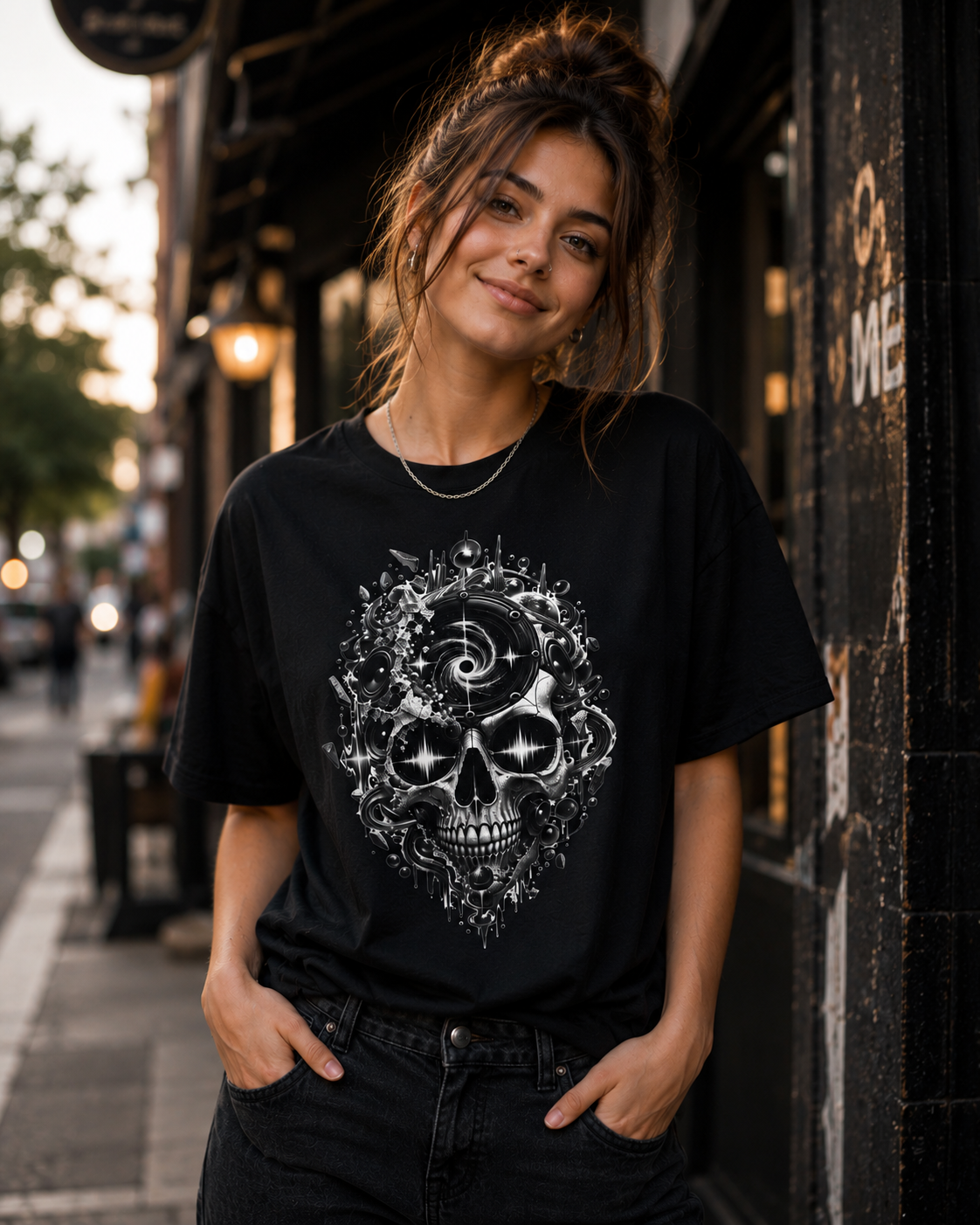 Skull Mandala Tee — Mystic Floral Skull Graphic T-Shirt