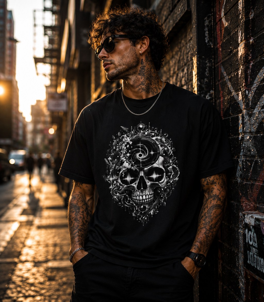 Skull Mandala Tee — Mystic Floral Skull Graphic T-Shirt
