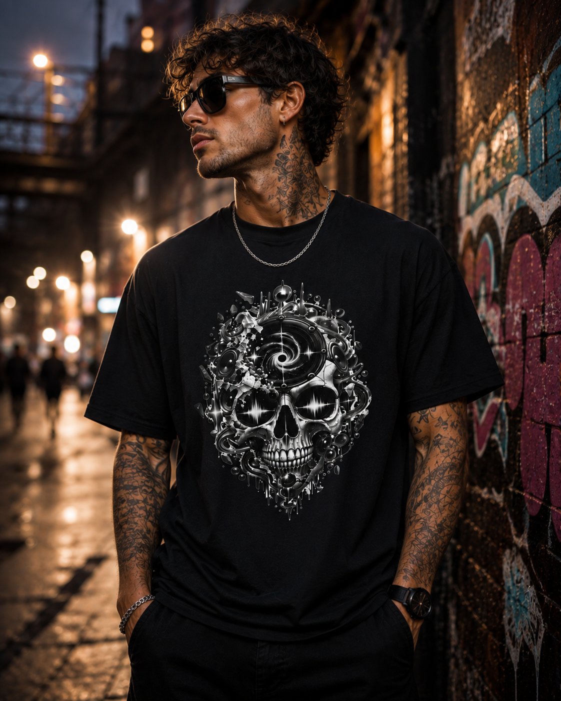 Skull Mandala Tee — Mystic Floral Skull Graphic T-Shirt