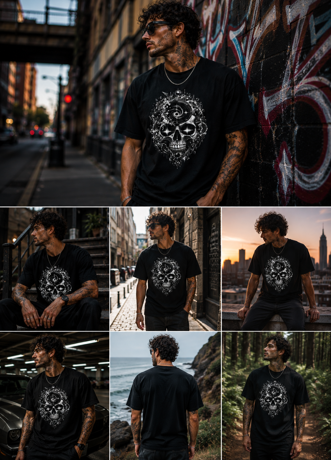 Skull Mandala Tee — Mystic Floral Skull Graphic T-Shirt