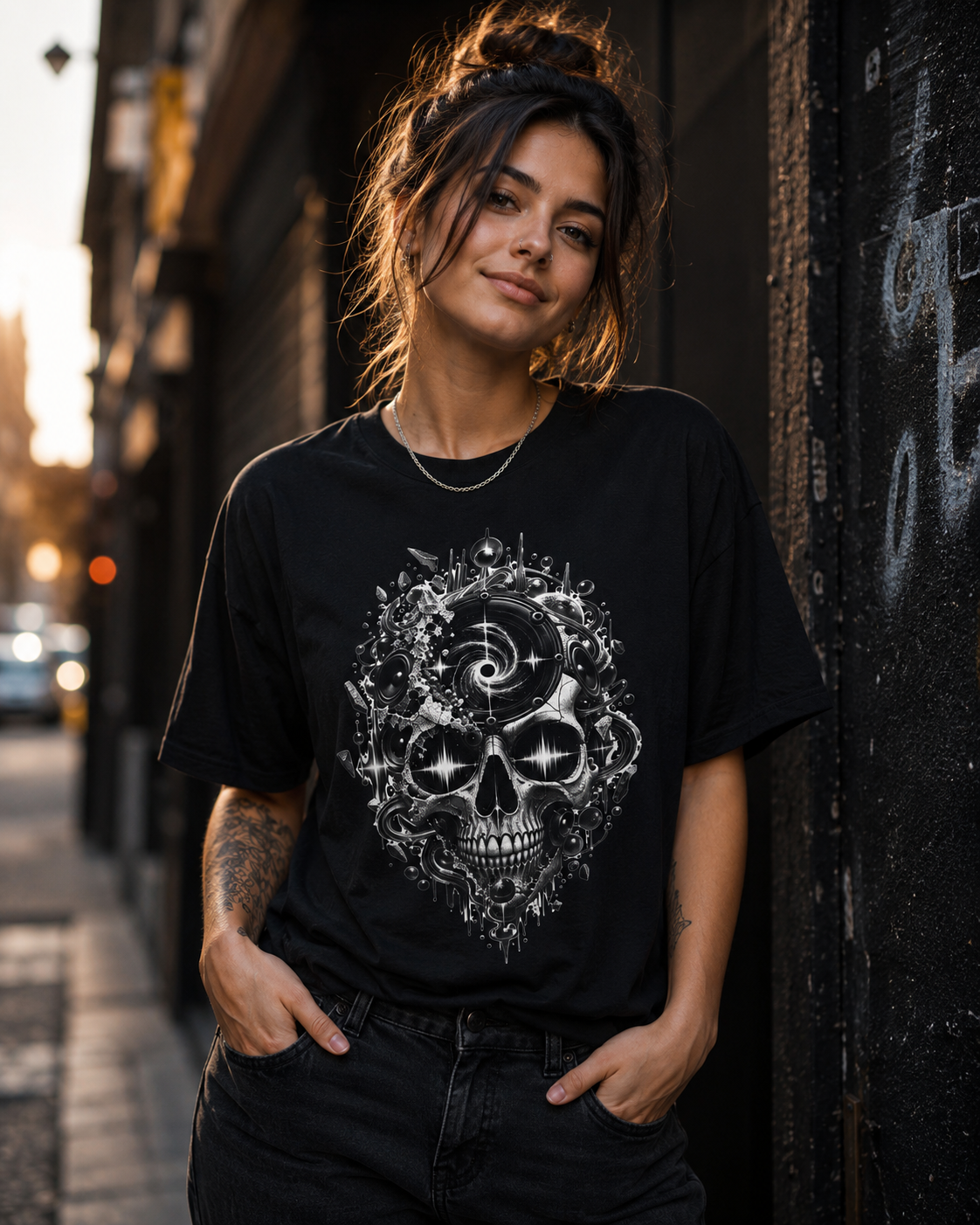 Skull Mandala Tee — Mystic Floral Skull Graphic T-Shirt
