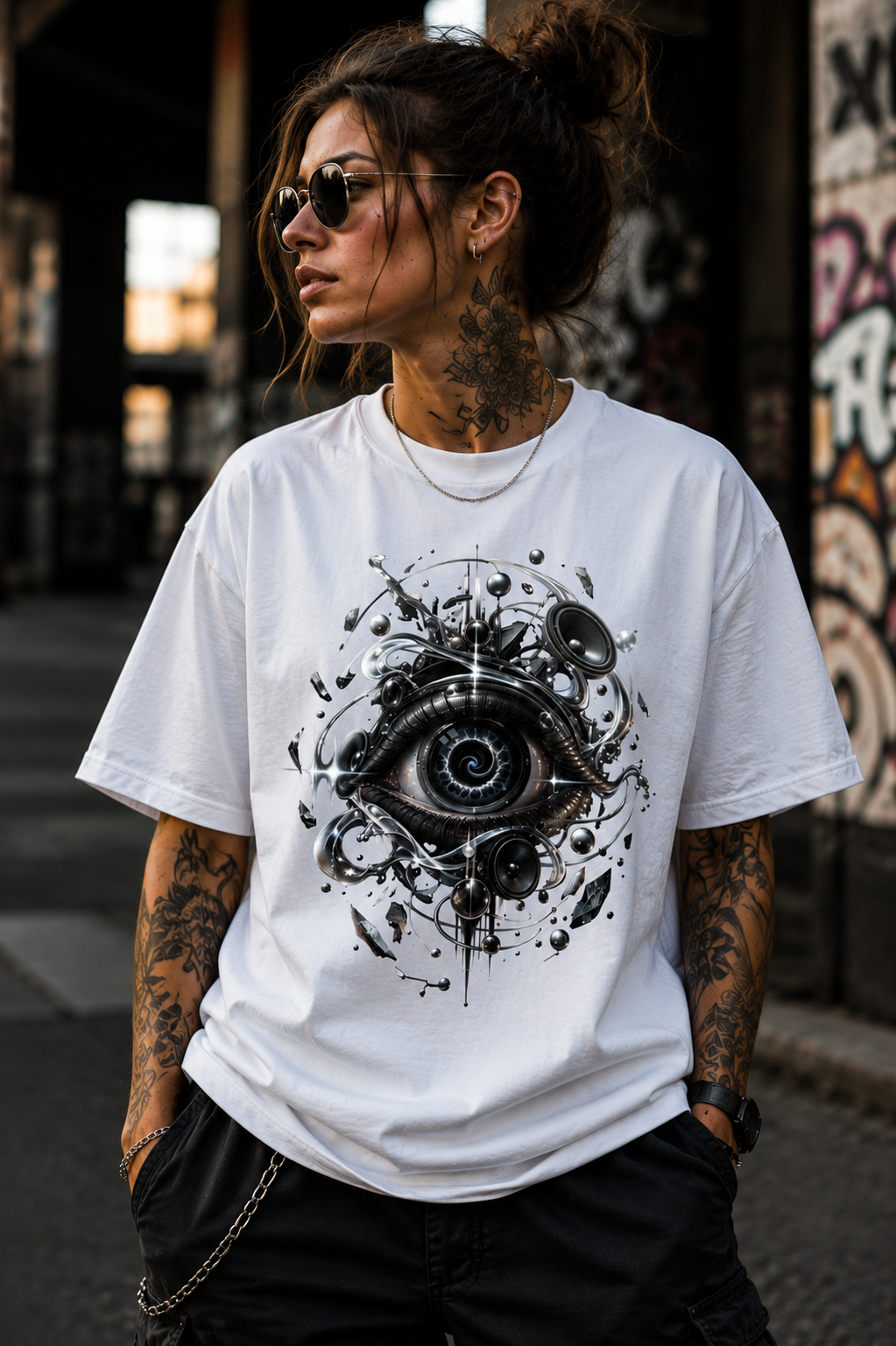 Mystic Eye Graphic Tee — Surreal All-Seeing Eye Art Shirt