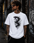 Snake Spiral T-Shirt Cosmic Black Serpent Graphic Tee