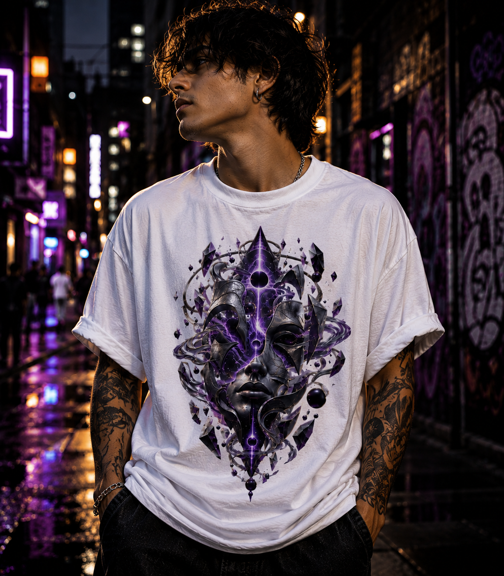 Gothic Occult T Shirt  Dark Mystical Graphic Tee  Purple Psychedelic Alternative Shirt