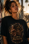 Lost in Frequency T-Shirt, Dark Gothic Music Graphic Tee, Alternative Rave Shirt, EDM Festival Techno Tee