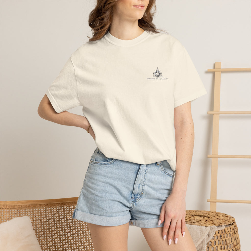 Minimal Compass Logo T-Shirt — Small Chest Graphic, Nautical Adventure Tee