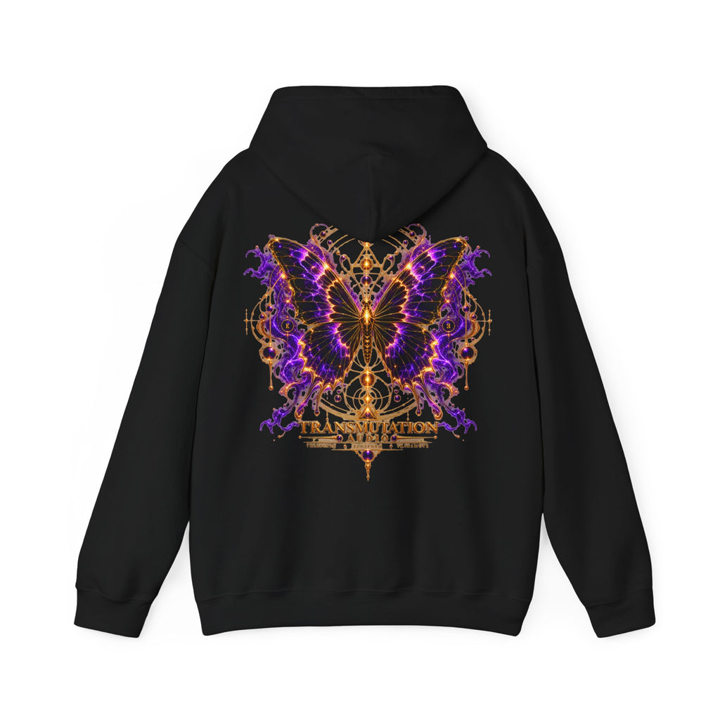 Butterfly Transformation Hoodie — Purple Gothic Metamorphosis Sweatshirt