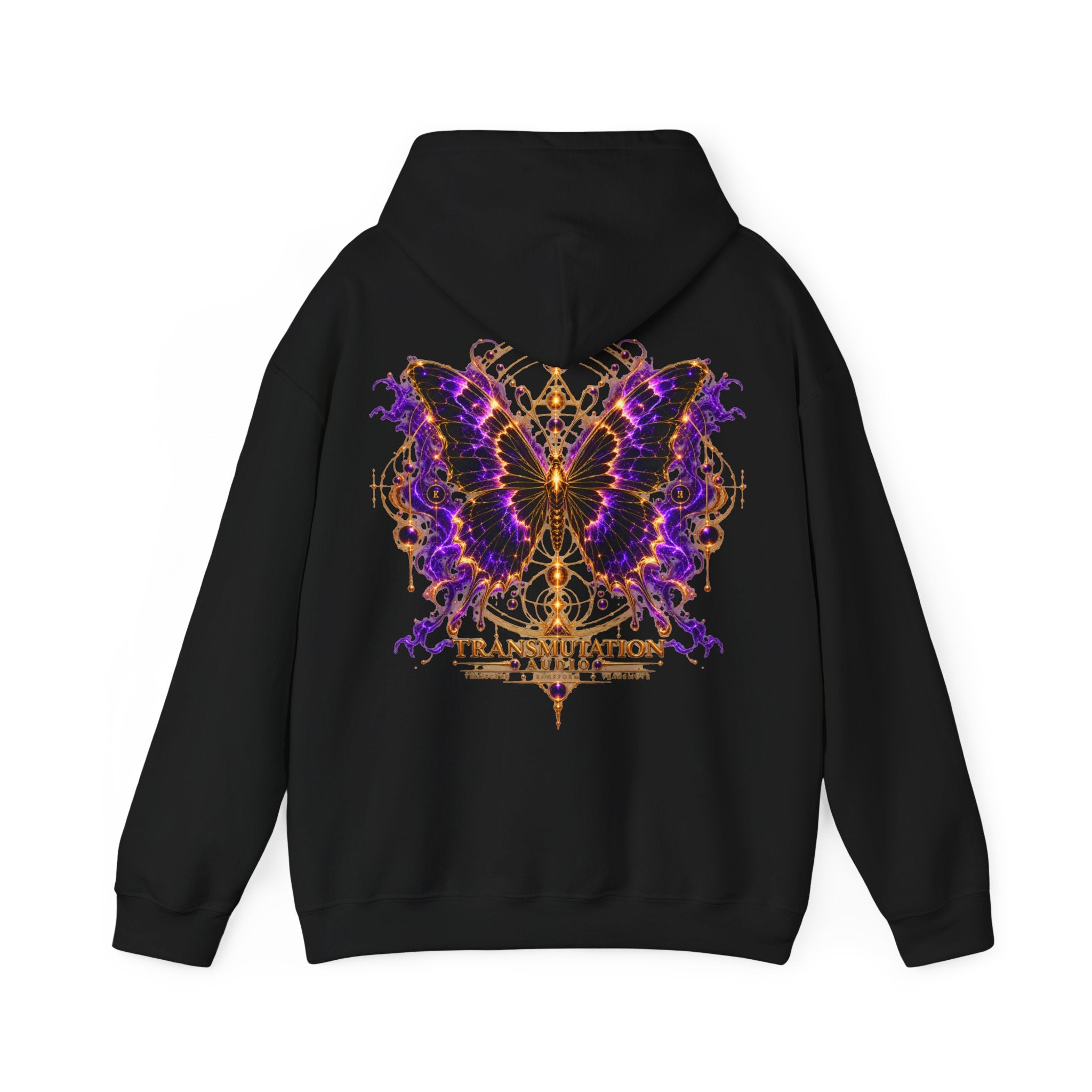 Butterfly Transformation Hoodie — Purple Gothic Metamorphosis Sweatshirt