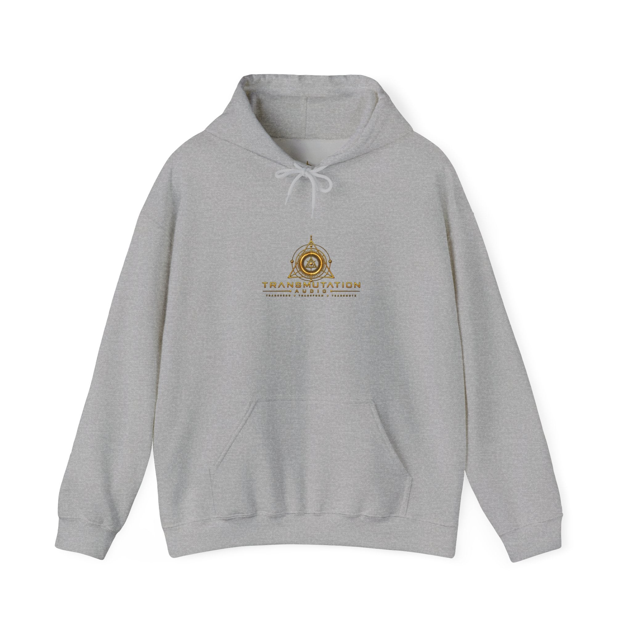 Transmutation Studio Alchemy Hoodie — Gold Swirl Graphic Hooded Sweatshirt