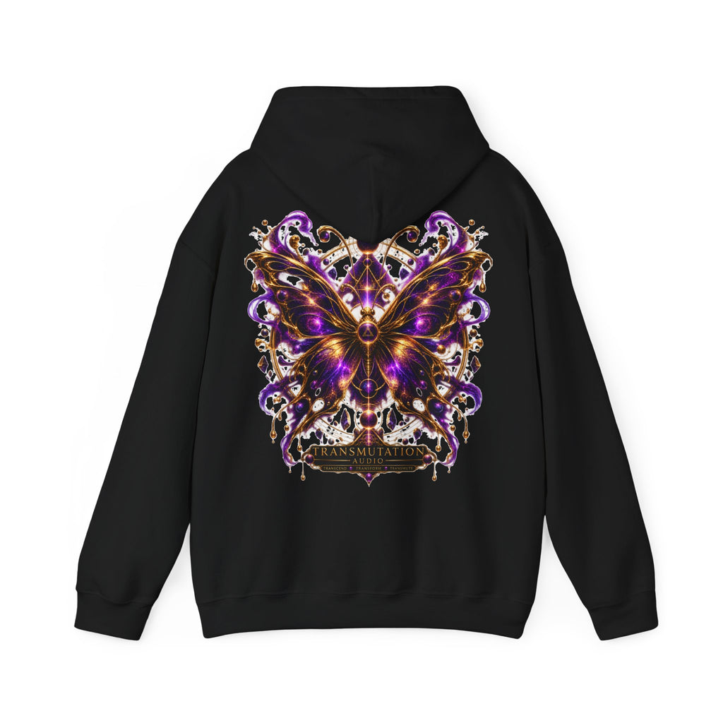 Mystic Purple Butterfly Hoodie — Ornate Gothic Butterfly Graphic Sweatshirt