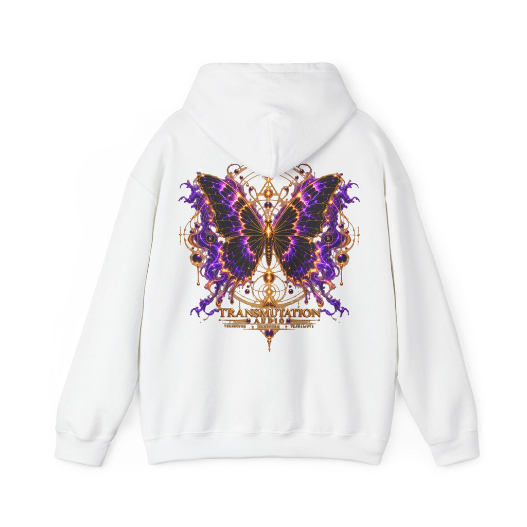 Butterfly Transformation Hoodie — Purple Gothic Metamorphosis Sweatshirt