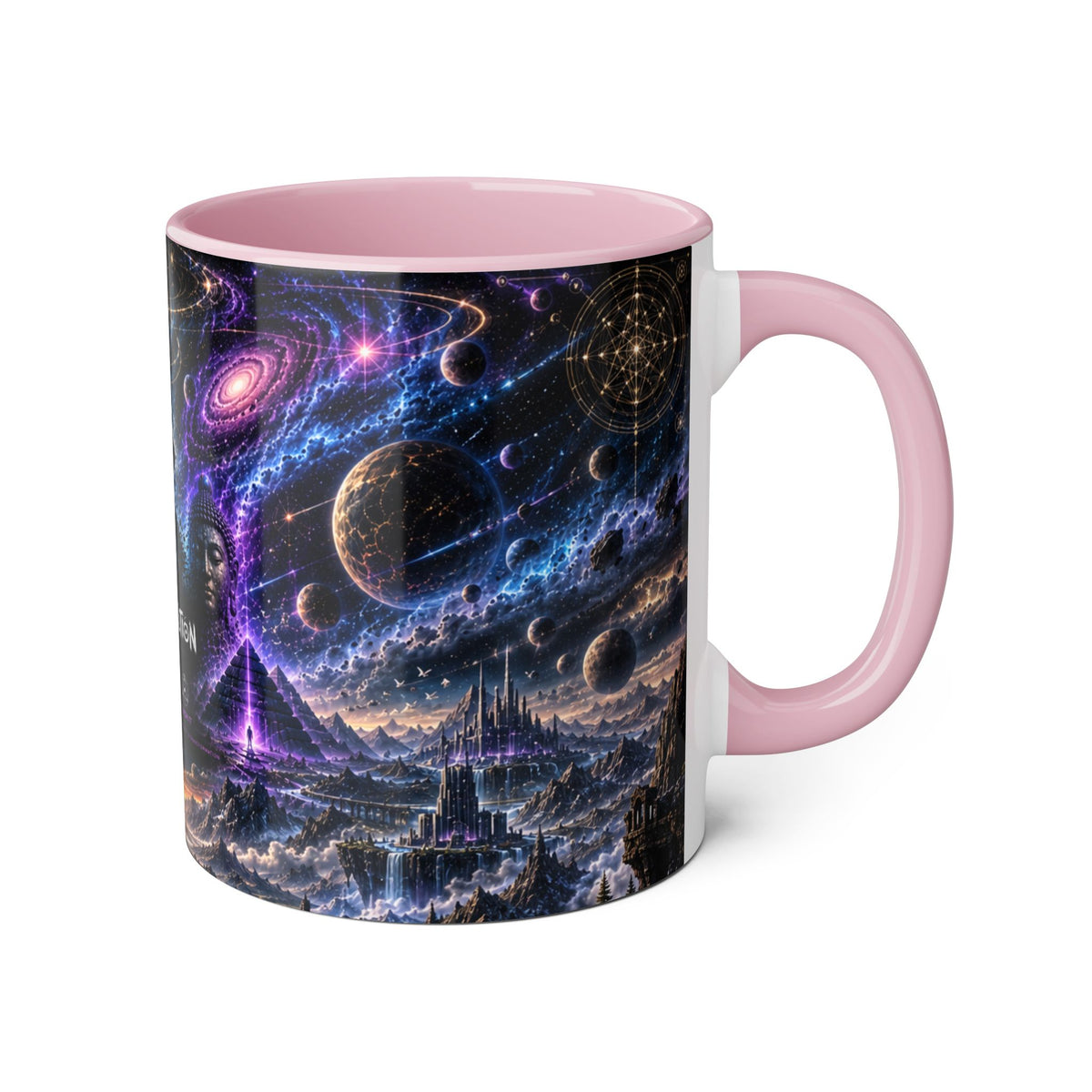 Transmutation Galaxy Coffee Mug — Psychedelic Cosmic Art 11oz Accent Mug