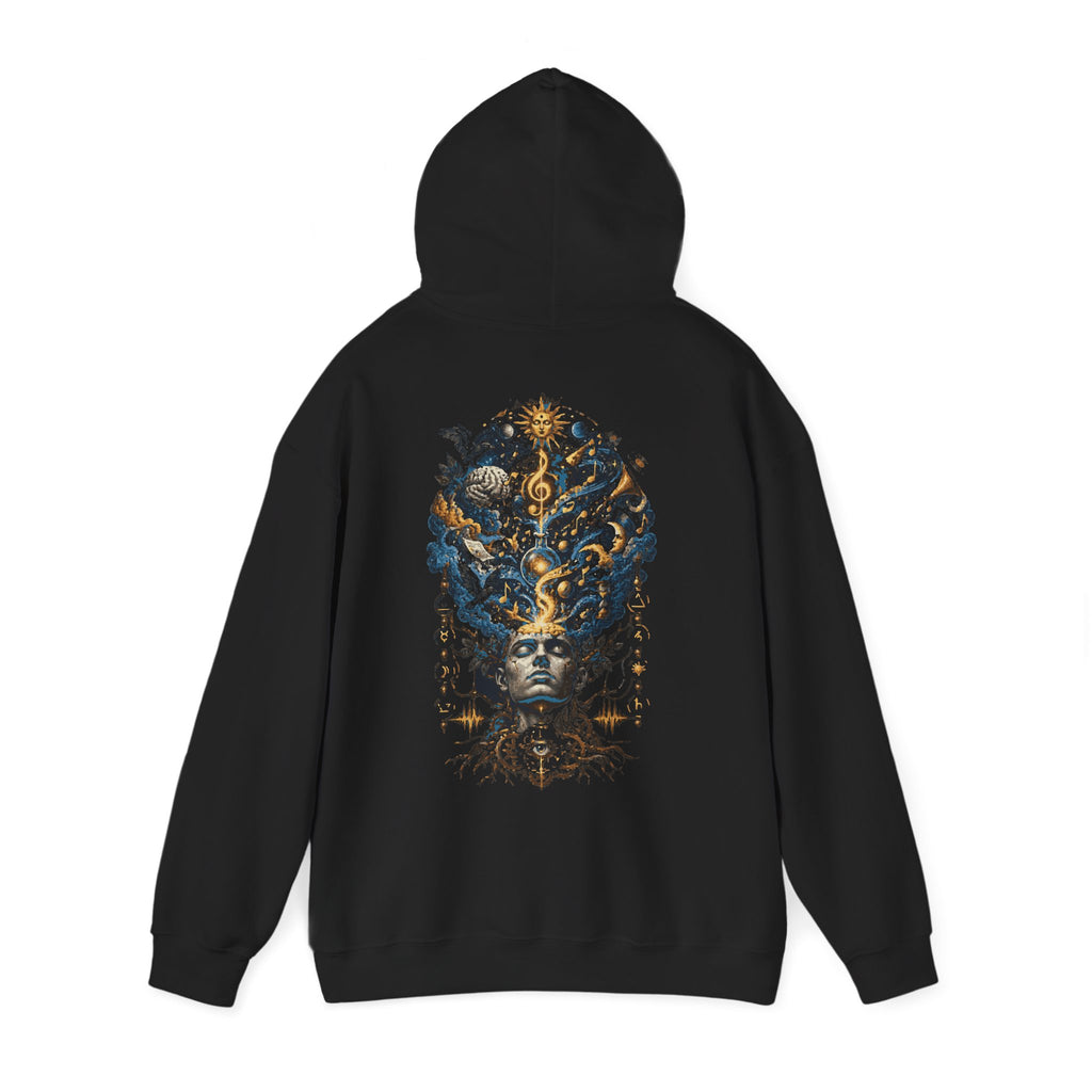 Mystic Musician Hoodie — Surreal Golden Treble Clef Art Sweatshirt