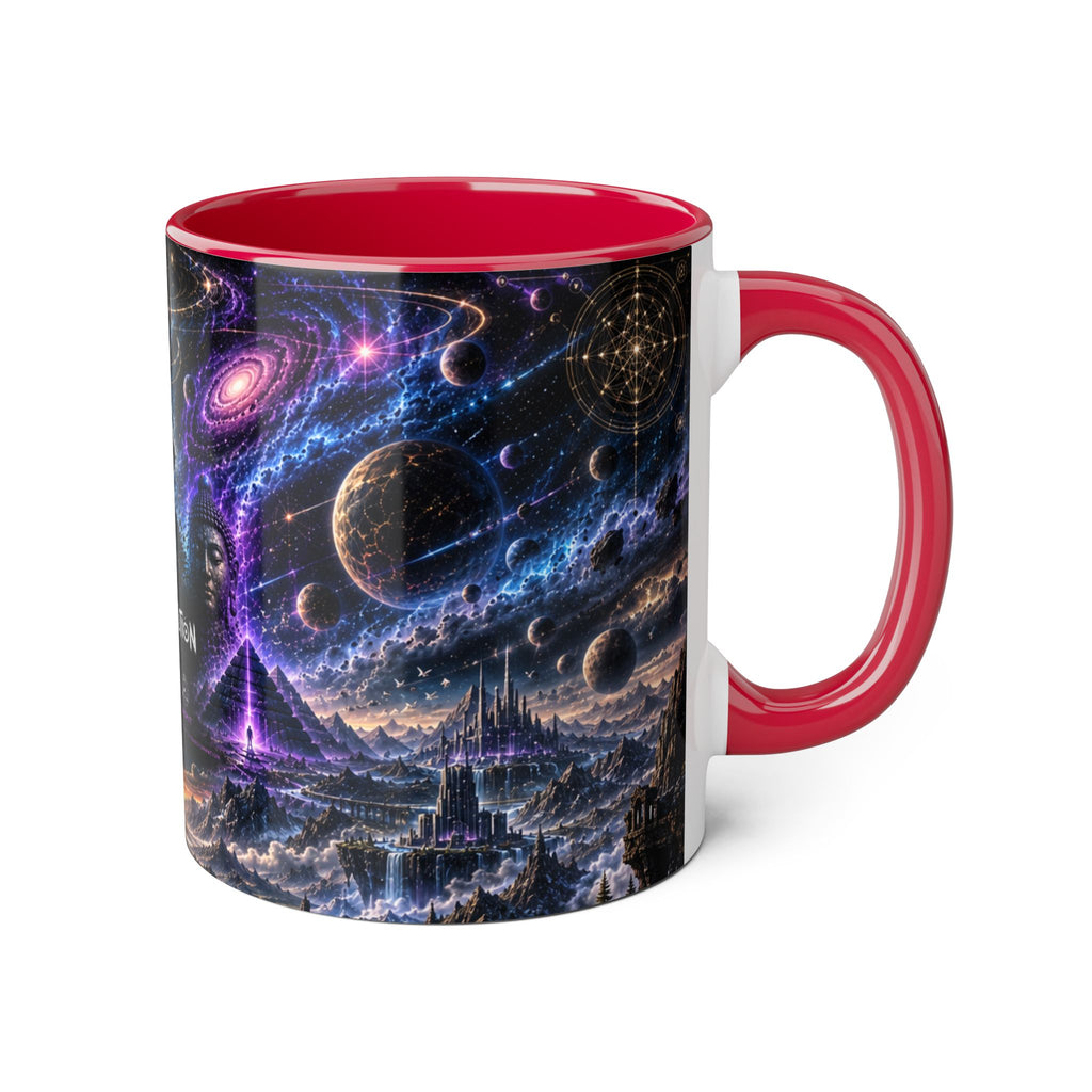 Transmutation Galaxy Coffee Mug — Psychedelic Cosmic Art 11oz Accent Mug
