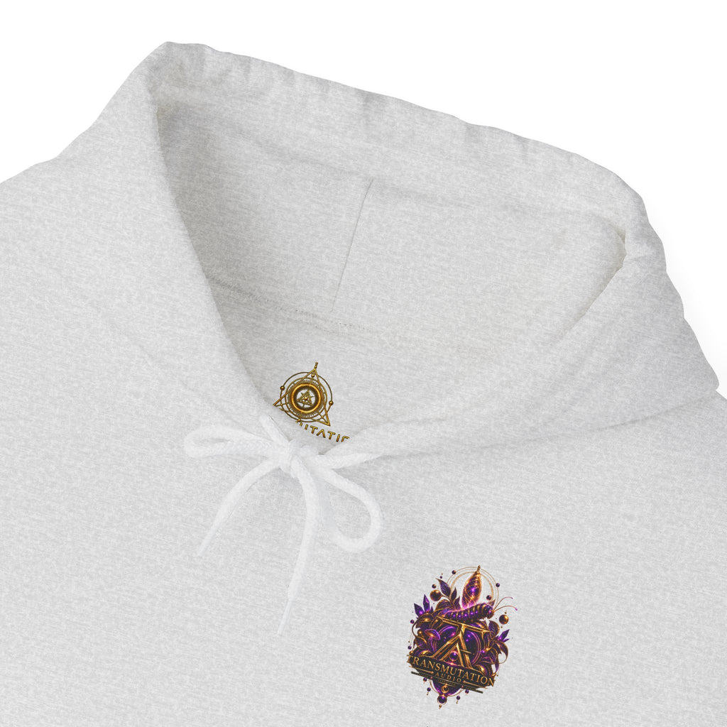 Transmutation Audio Butterfly Hoodie — Psychedelic Purple Metamorphosis Sweatshirt