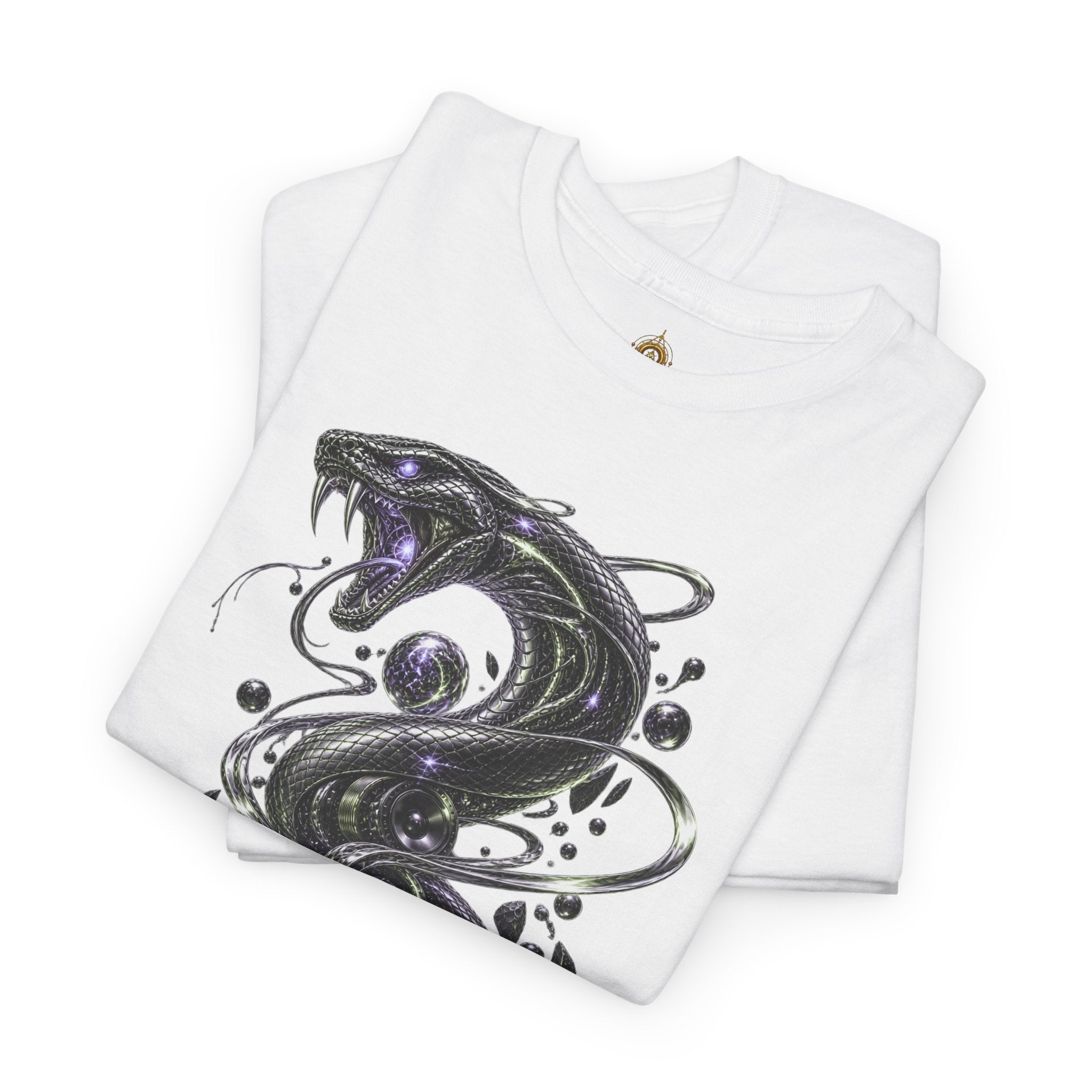 Snake Spiral T-Shirt Cosmic Black Serpent Graphic Tee