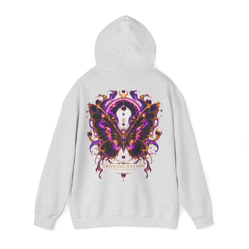 Transmutation Butterfly Hoodie — Mystical Purple Butterfly Graphic Sweatshirt