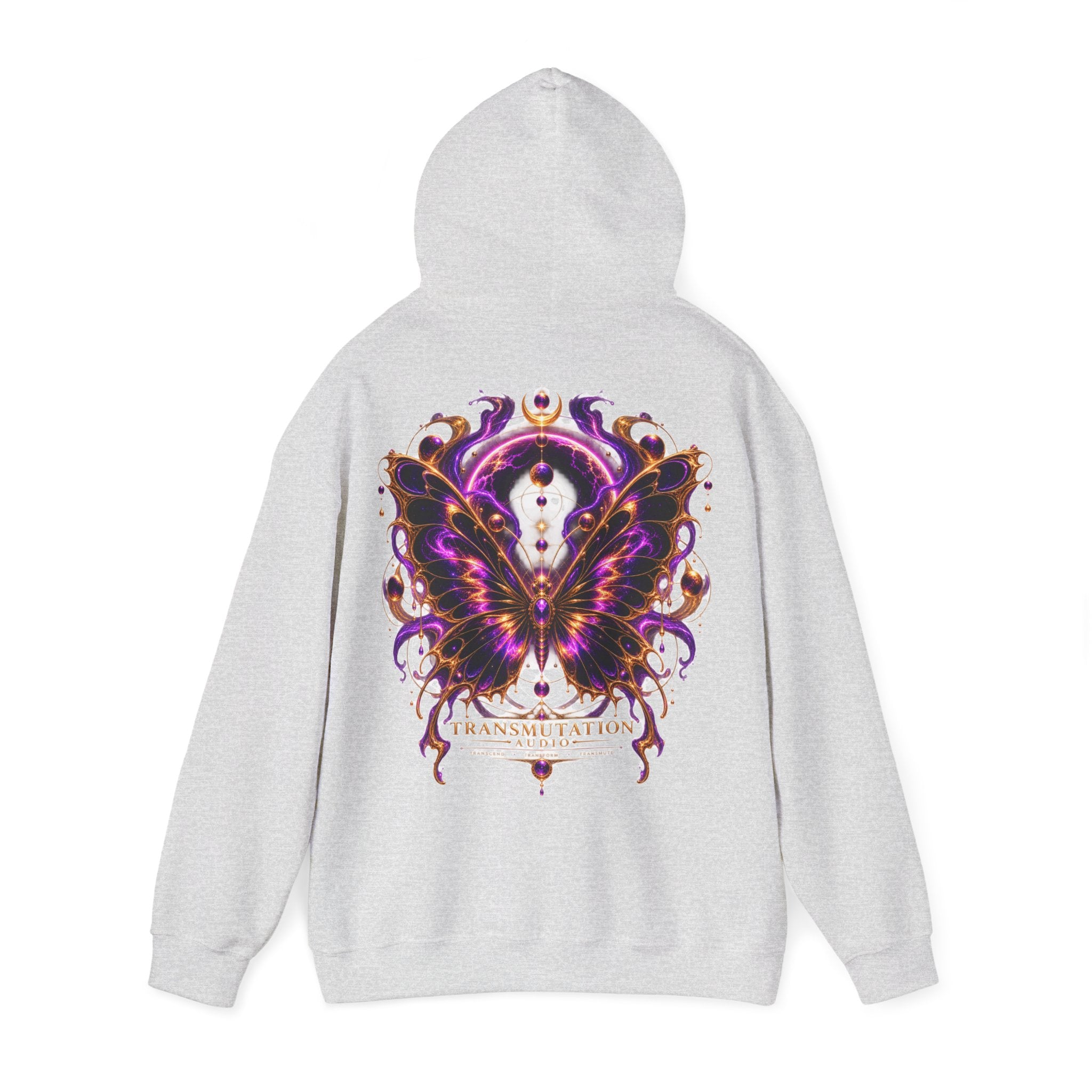 Transmutation Butterfly Hoodie — Mystical Purple Butterfly Graphic Sweatshirt