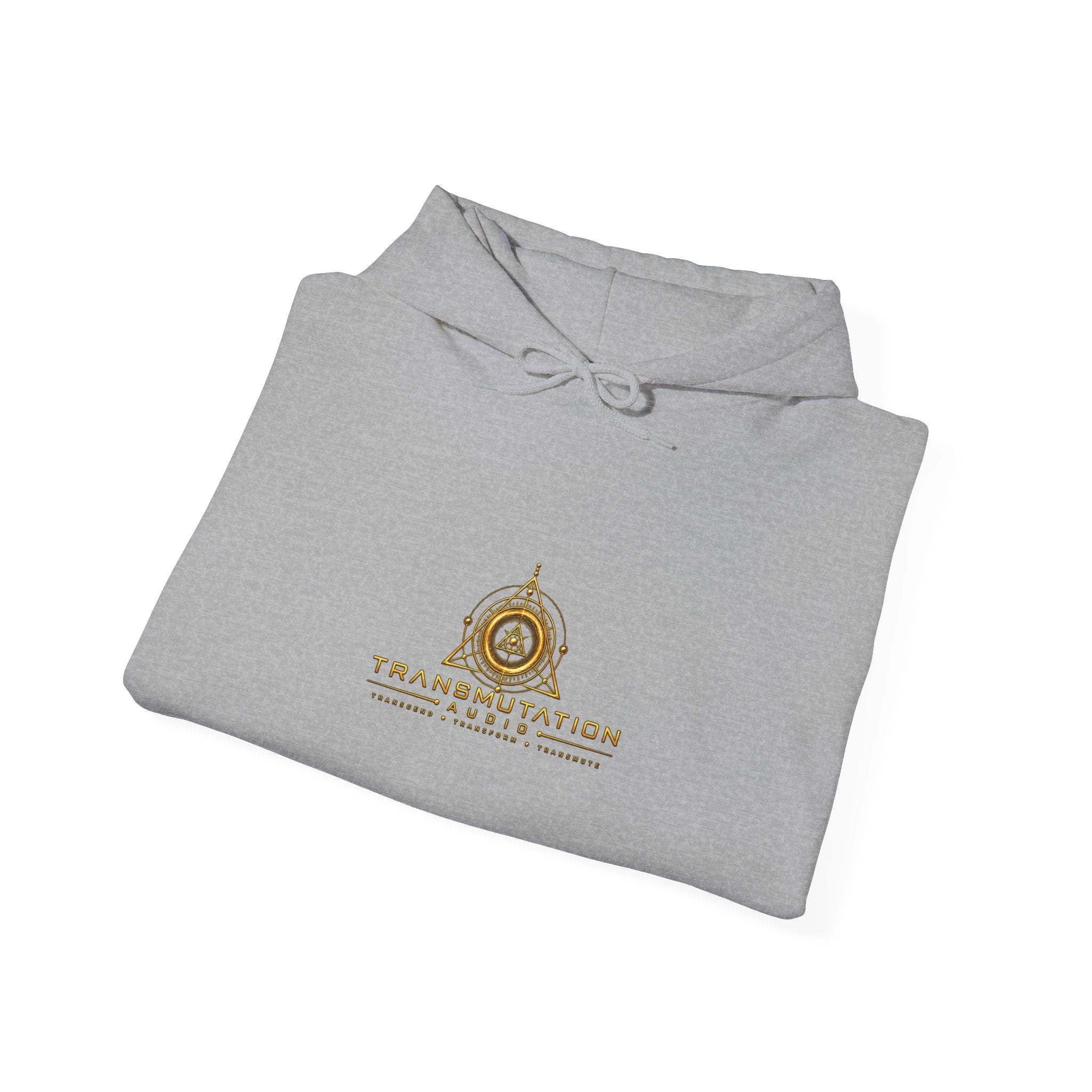 Transmutation Studio Alchemy Hoodie — Gold Swirl Graphic Hooded Sweatshirt