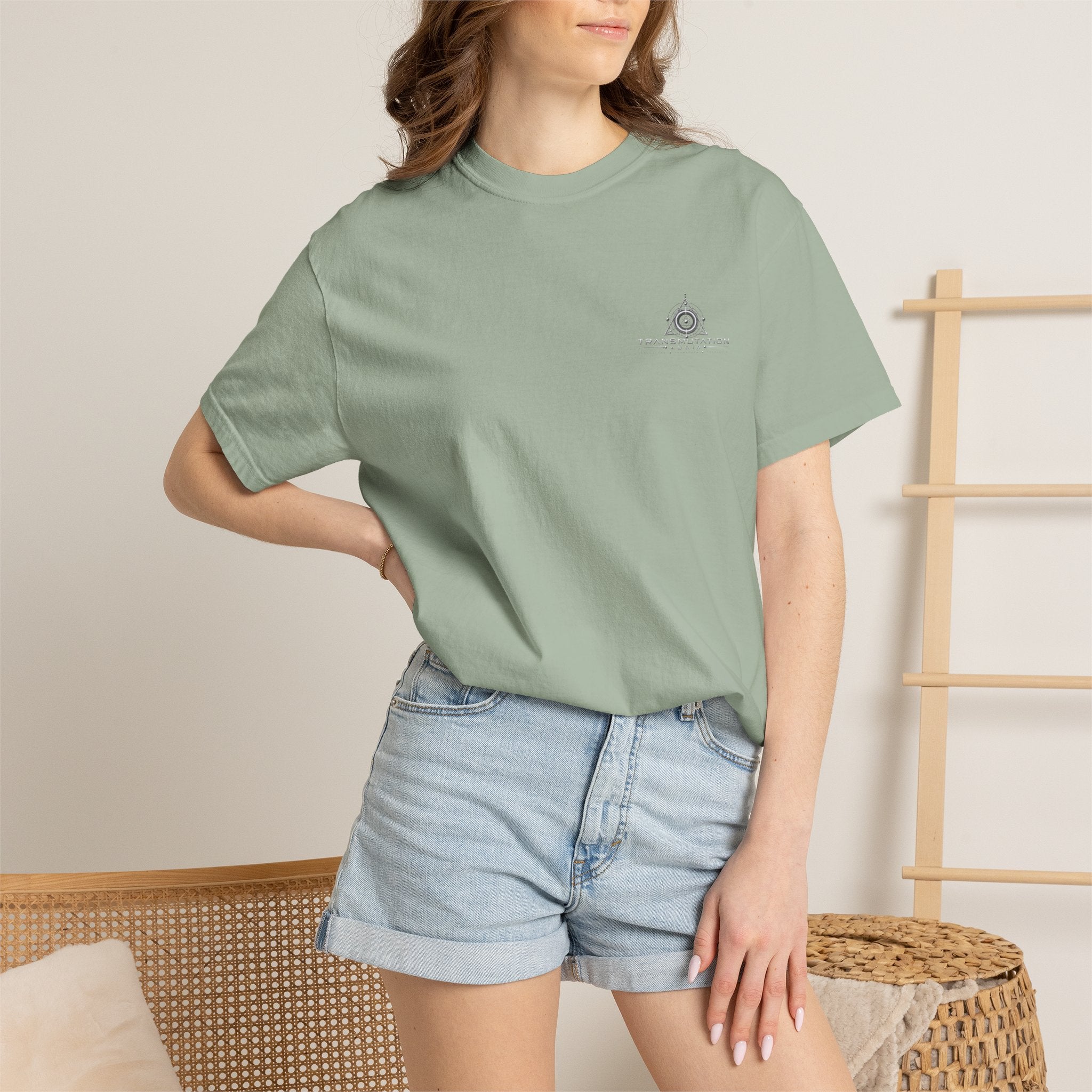 Minimal Compass Logo T-Shirt — Small Chest Graphic, Nautical Adventure Tee