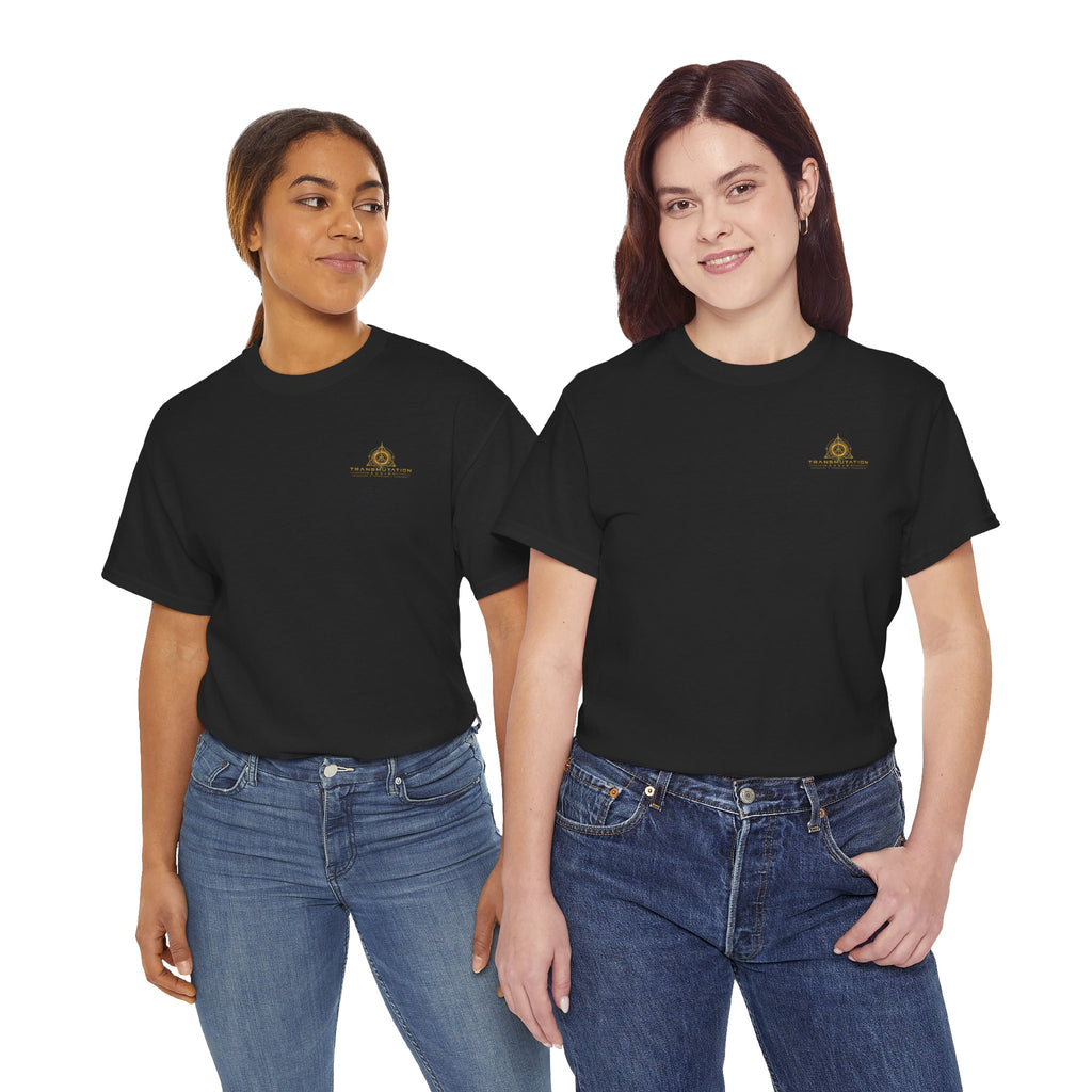 Graphic Tee — Dark Teddy Bear Night Scene with 'Little Monster' Back Print