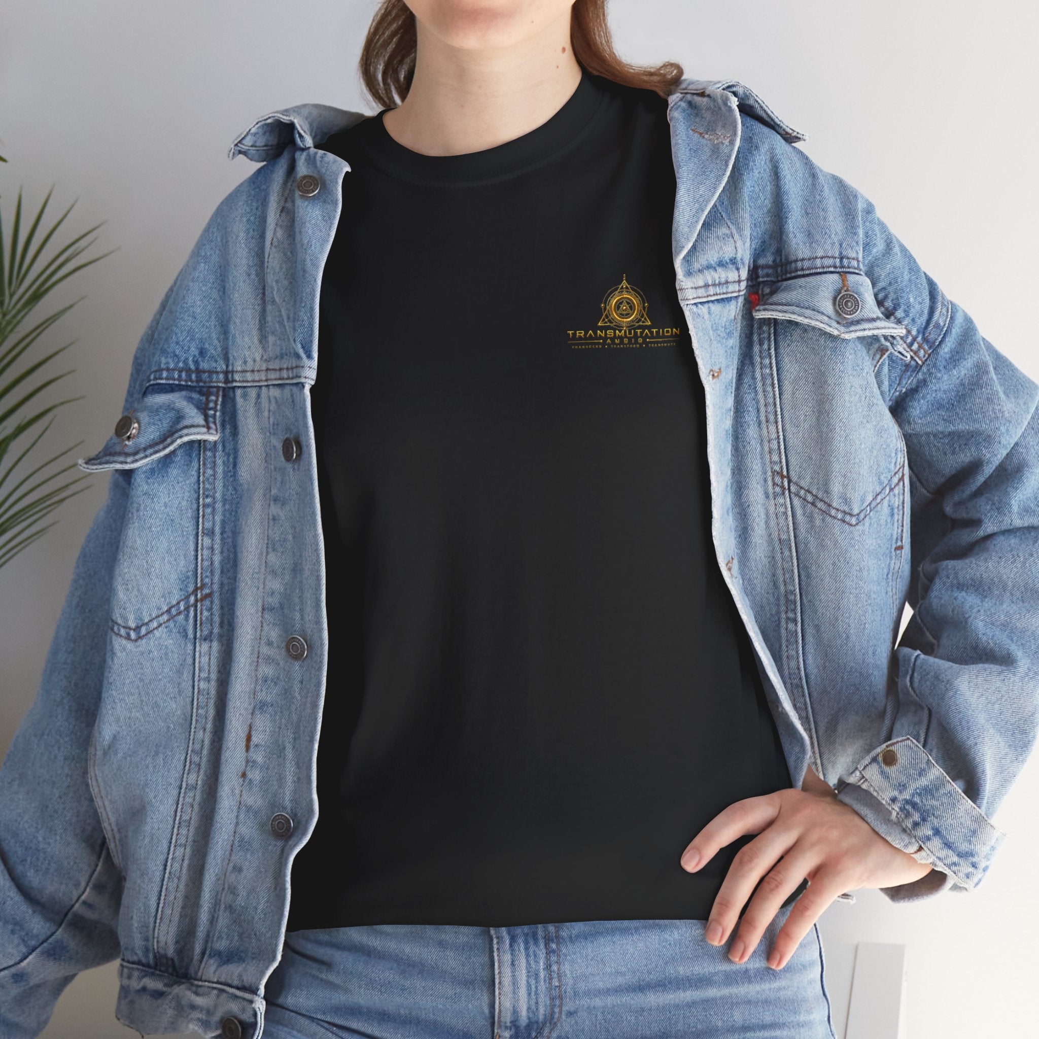 Occult Alchemist Graphic Tee — Dark Gothic Backprint with Gold Sigils
