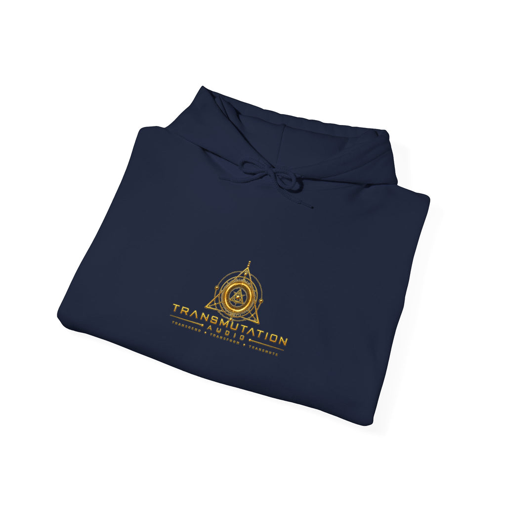 Transmutation Studio Alchemy Hoodie — Gold Swirl Graphic Hooded Sweatshirt