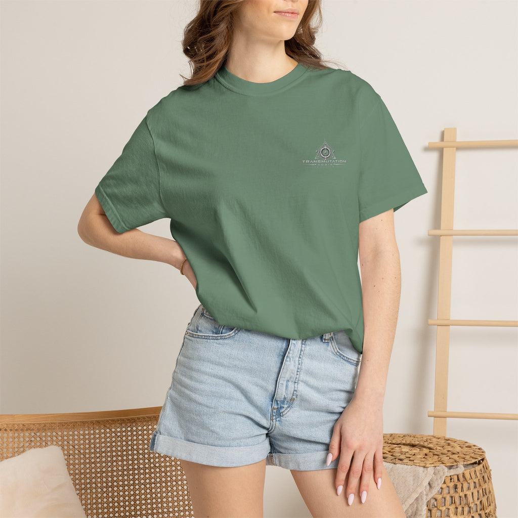 Minimal Compass Logo T-Shirt — Small Chest Graphic, Nautical Adventure Tee