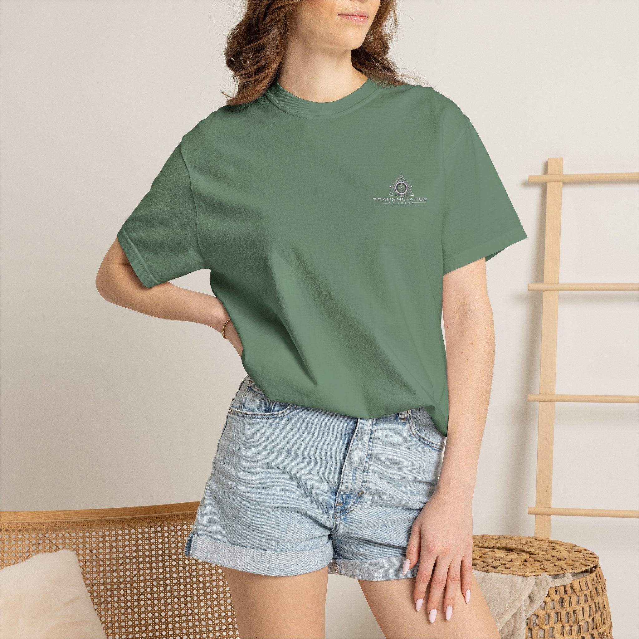 Minimal Compass Logo T-Shirt — Small Chest Graphic, Nautical Adventure Tee