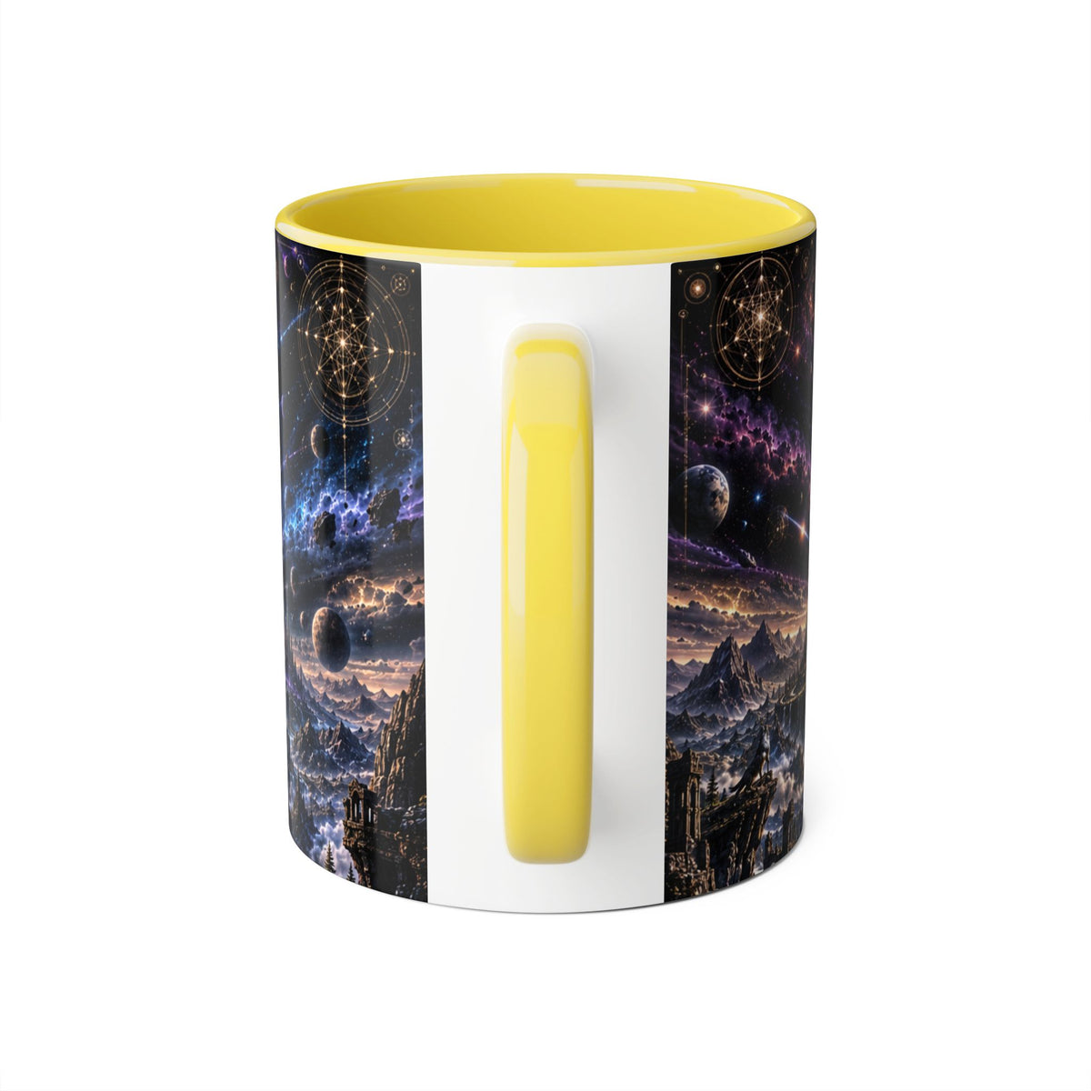 Transmutation Galaxy Coffee Mug — Psychedelic Cosmic Art 11oz Accent Mug