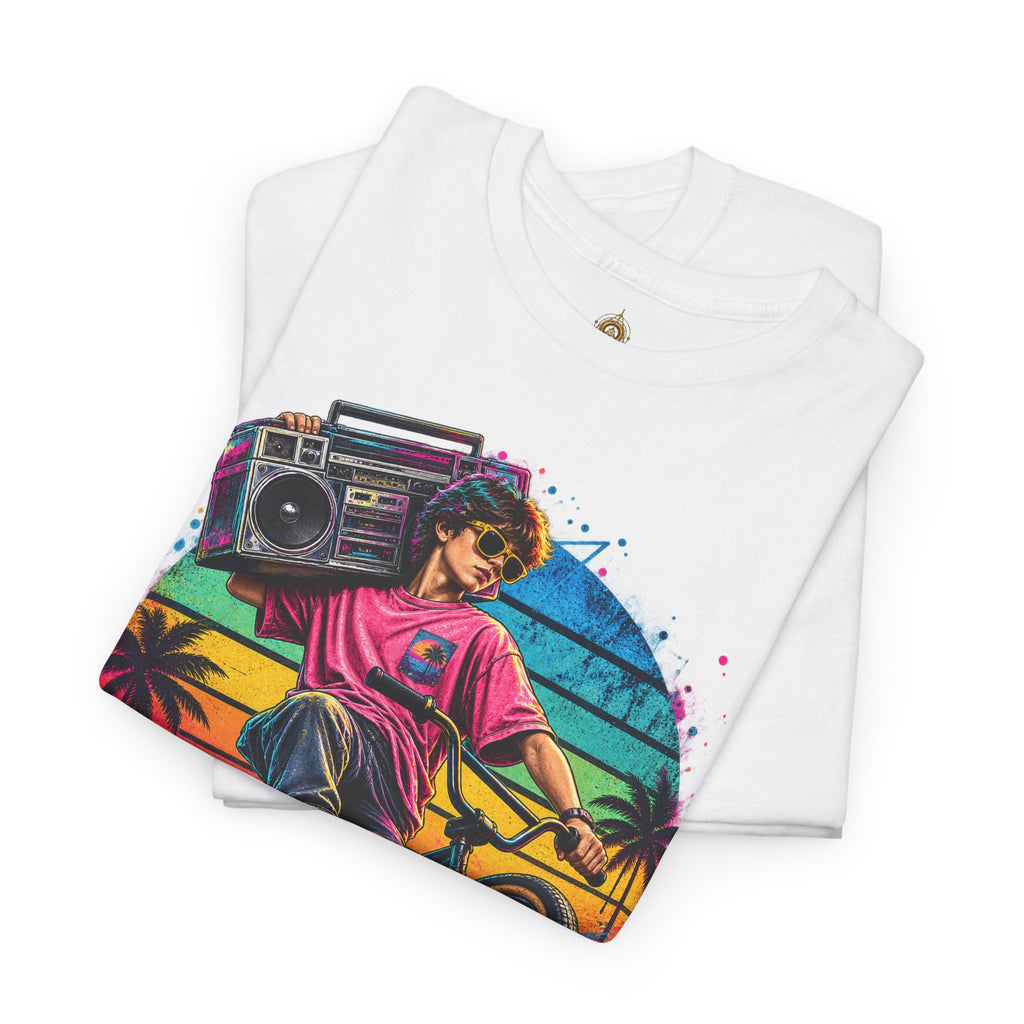 Retro BMX Boombox T Shirt  80s Vintage Streetwear Graphic Tee