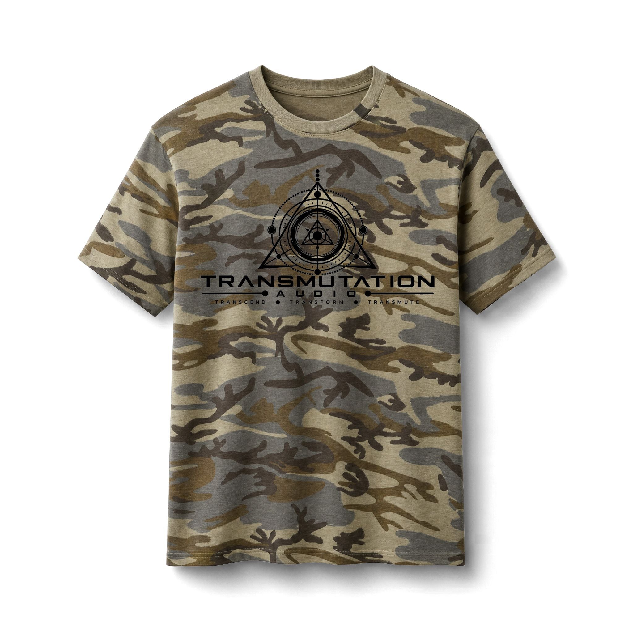 Camo Tee — Transmutation Scientific Logo Graphic