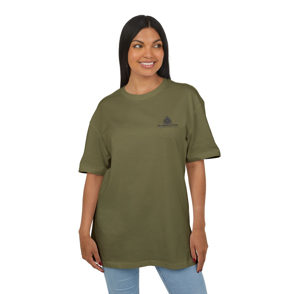 Oversized Tee — Small Chest Crest "Wilderness Explorer" Logo