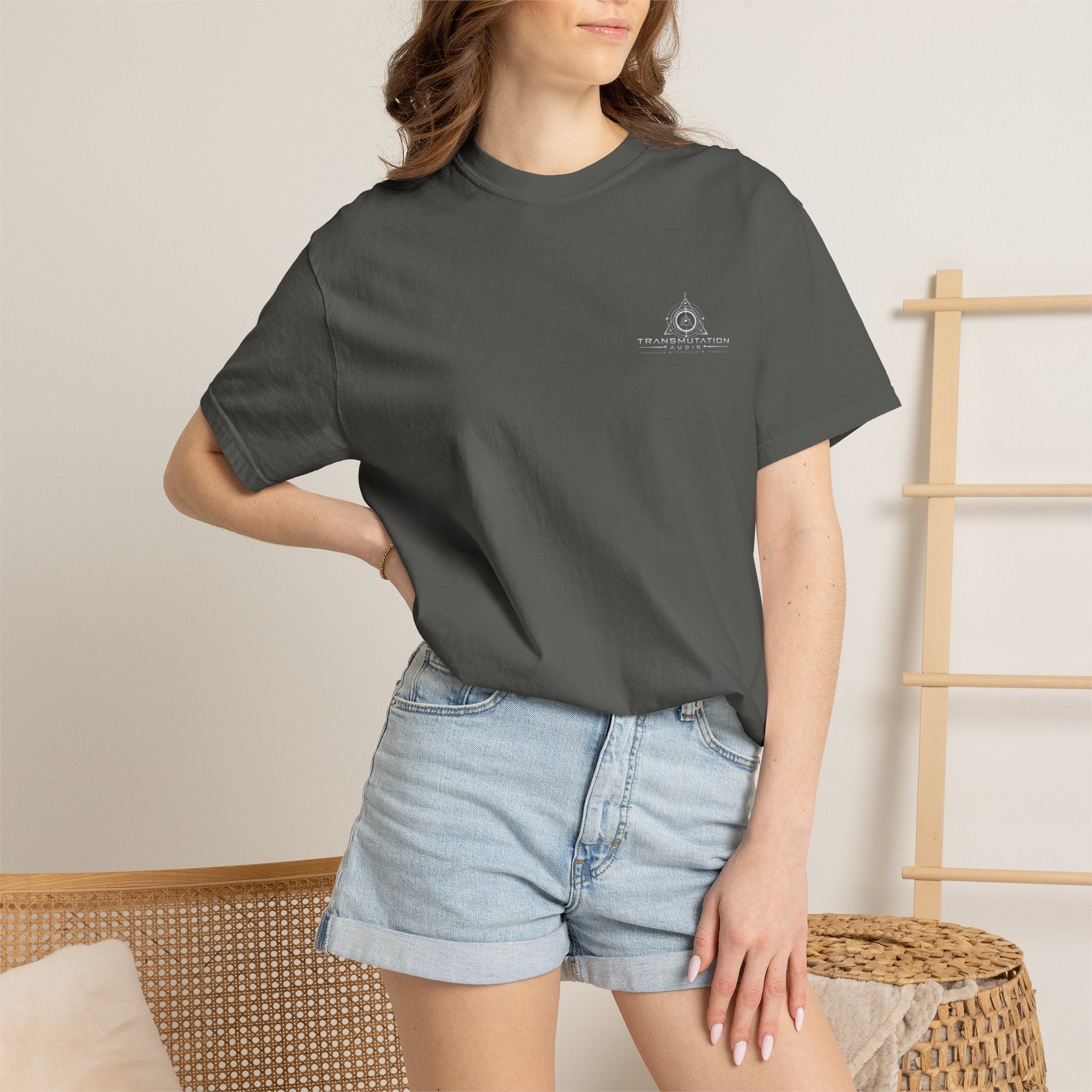 Minimal Compass Logo T-Shirt — Small Chest Graphic, Nautical Adventure Tee