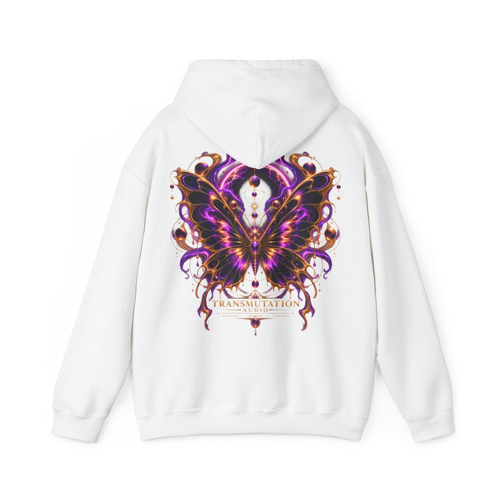 Transmutation Butterfly Hoodie — Mystical Purple Butterfly Graphic Sweatshirt
