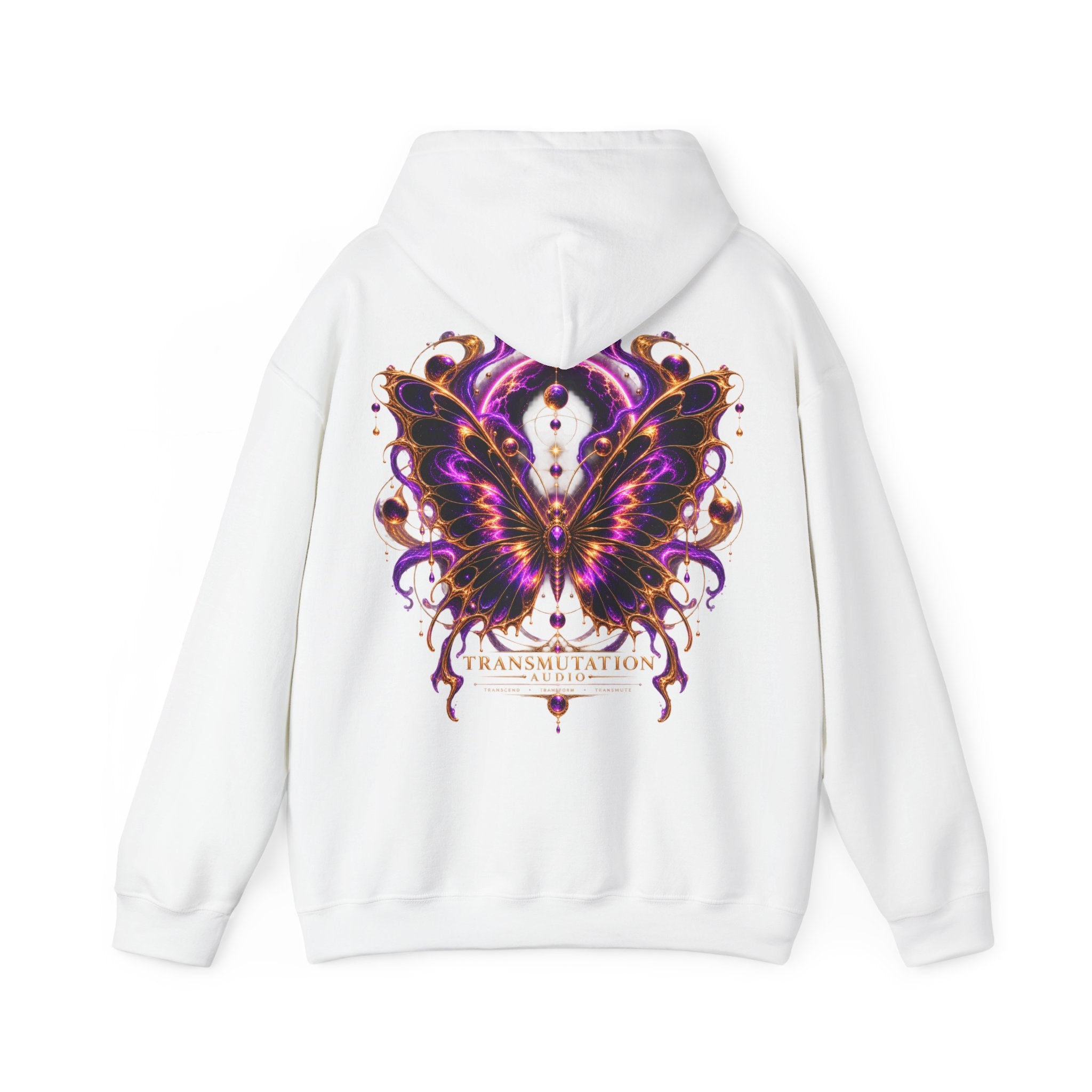 Transmutation Butterfly Hoodie — Mystical Purple Butterfly Graphic Sweatshirt