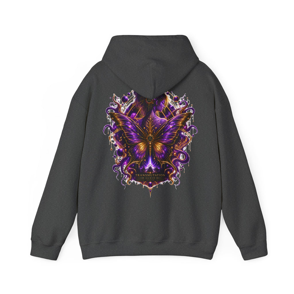 Butterfly Tranformation Hoodie — Purple Gothic Butterfly Backprint Sweatshirt