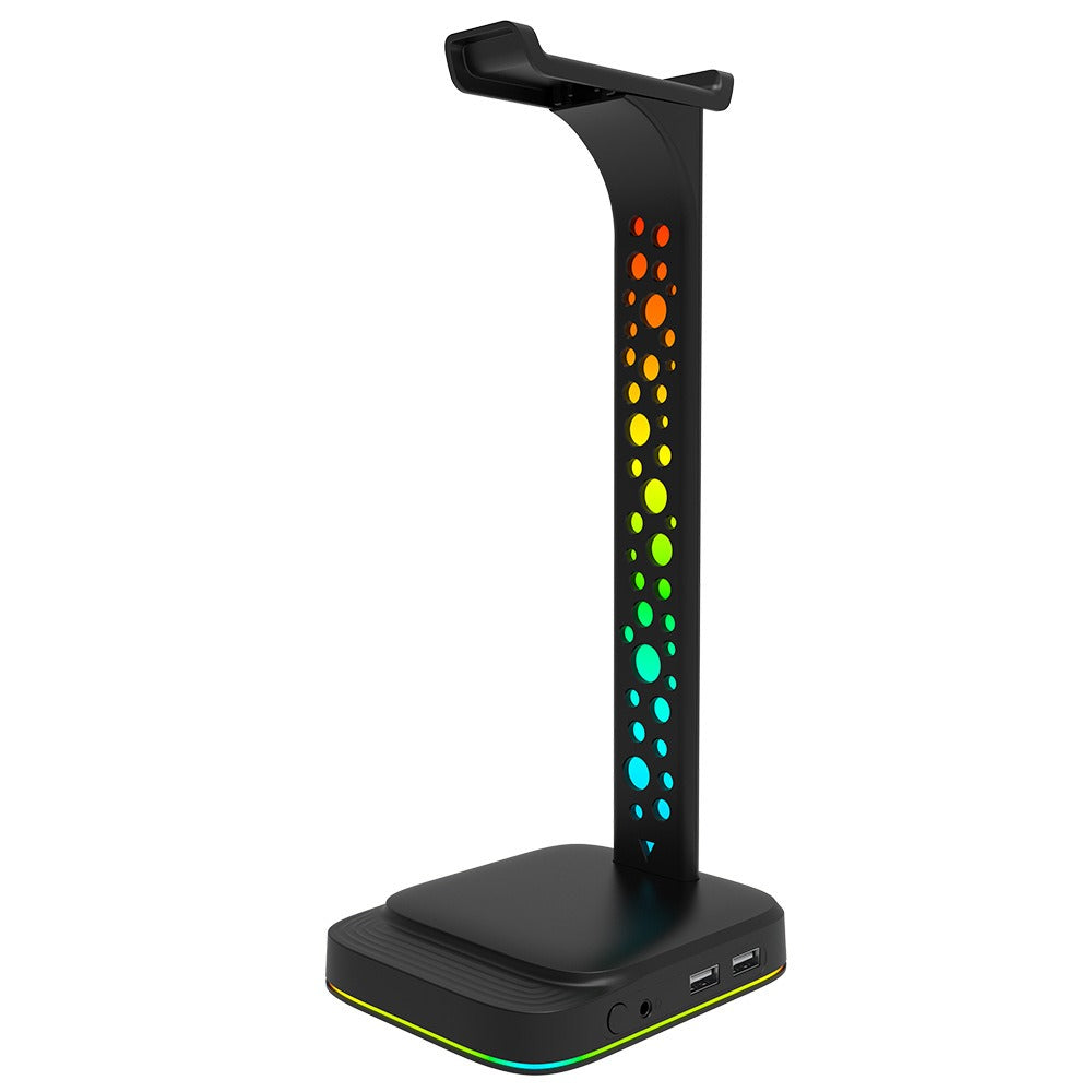 RGB Headphone Stand with AUX