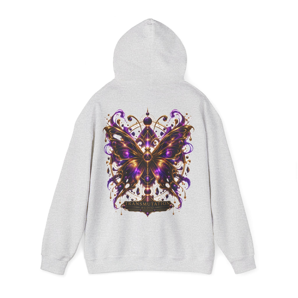 Mystic Purple Butterfly Hoodie — Ornate Gothic Butterfly Graphic Sweatshirt