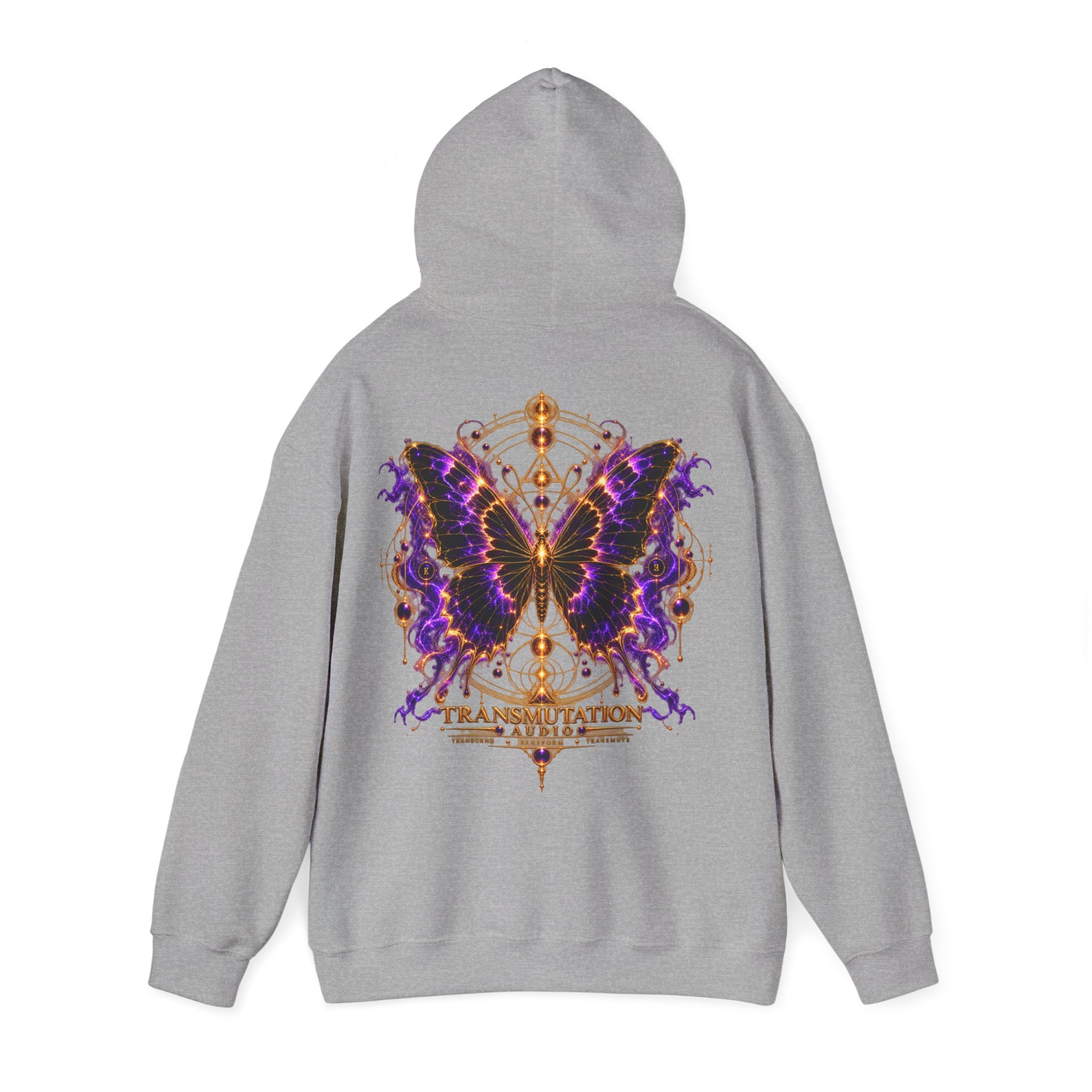 Butterfly Transformation Hoodie — Purple Gothic Metamorphosis Sweatshirt