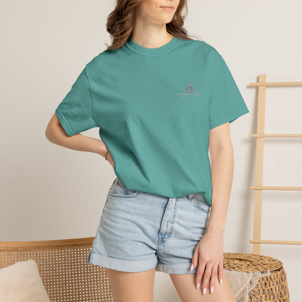 Minimal Compass Logo T-Shirt — Small Chest Graphic, Nautical Adventure Tee