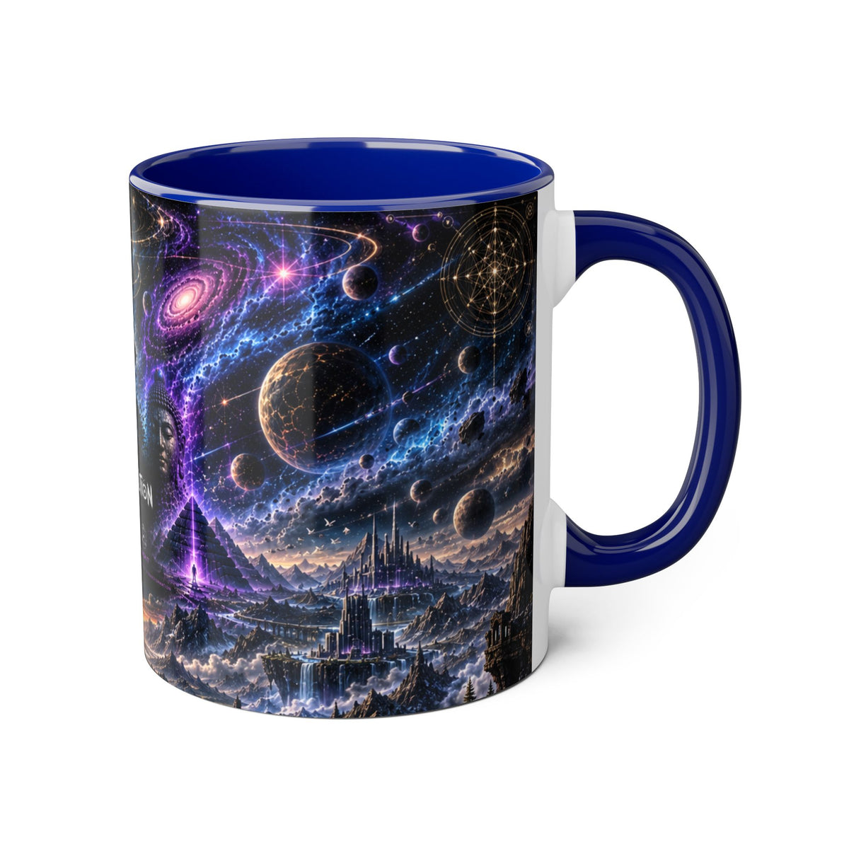 Transmutation Galaxy Coffee Mug — Psychedelic Cosmic Art 11oz Accent Mug
