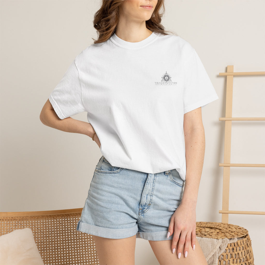 Minimal Compass Logo T-Shirt — Small Chest Graphic, Nautical Adventure Tee