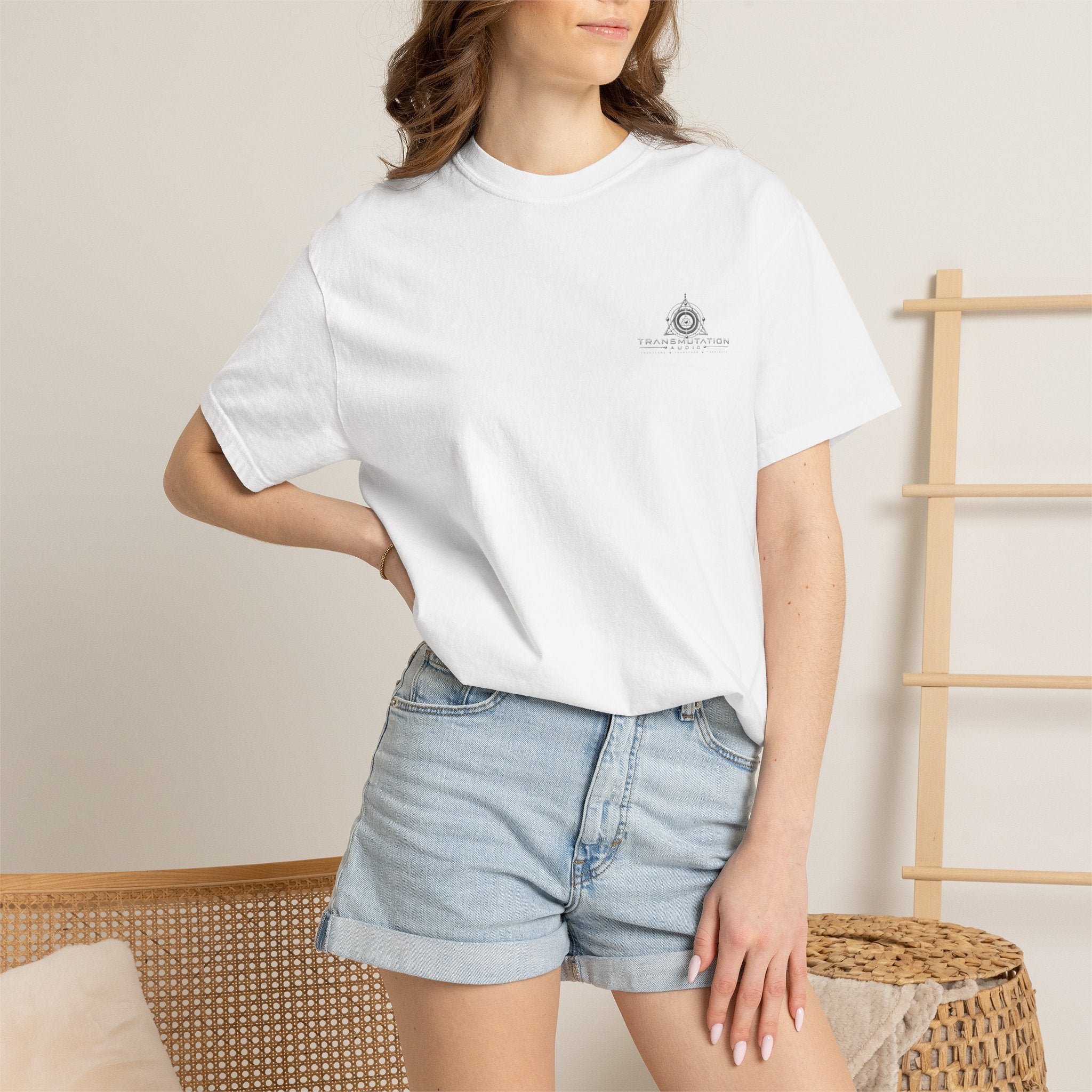 Minimal Compass Logo T-Shirt — Small Chest Graphic, Nautical Adventure Tee